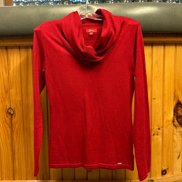 GUESS Women’s Cowl Neck Red Sweater - Picture 1 of 4